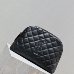 Luxury Replica YSL Saint Laurent Cassandre Large Quilted and Embroidered Clutch in Black Knockoff Mirror Quality Replica YSL Saint Laurent Cassandre Large Quilted and Embroidered Clutch in Black Clone