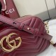 Mirror Quality Replica Gucci Small 855273 GG Marmont Shoulder Bag in Red Clone