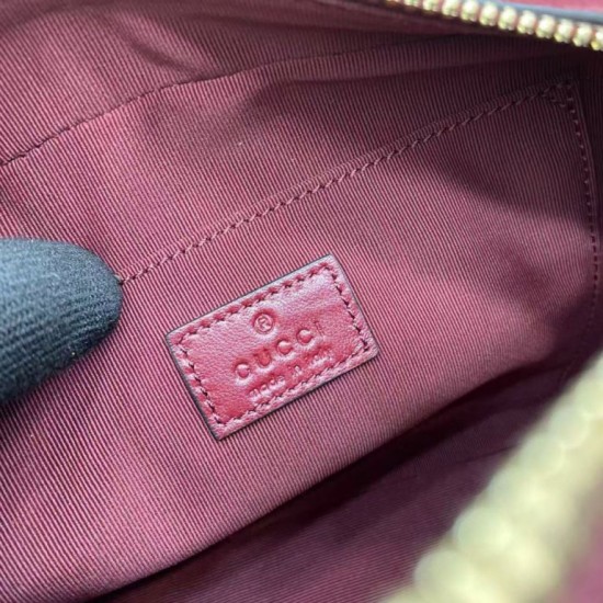 Mirror Quality Replica Gucci Small 855273 GG Marmont Shoulder Bag in Red Clone