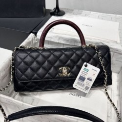 Mirror Quality Replica Chanel 26P Small Coco Top Handle Bag in Black Clone