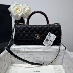 Mirror Quality Replica Chanel 26P Small Coco Top Handle Bag in Black Clone