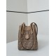 Mirror Quality Replica Fendi Origami Mini Jacquard Tote Bag in Apricot Clone