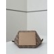 Mirror Quality Replica Fendi Origami Mini Jacquard Tote Bag in Apricot Clone