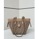 Mirror Quality Replica Fendi Origami Mini Jacquard Tote Bag in Apricot Clone