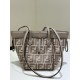 Mirror Quality Replica Fendi Origami Mini Jacquard Tote Bag in Brown Clone