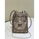 Mirror Quality Replica Fendi Origami Mini Jacquard Tote Bag in Brown Clone