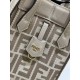Mirror Quality Replica Fendi Origami Mini Jacquard Tote Bag in Brown Clone