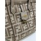 Mirror Quality Replica Fendi Origami Mini Jacquard Tote Bag in Brown Clone