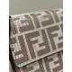 Mirror Quality Replica Fendi Baguette-Style Fabric Wallet with Chain Brown FF jacquard Clone