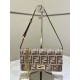 Mirror Quality Replica Fendi Baguette-Style Fabric Wallet with Chain Brown FF jacquard Clone