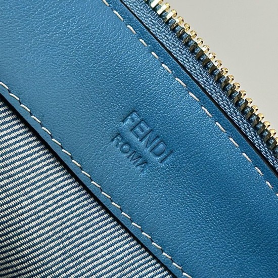 Mirror Quality Replica Fendi By The Way Medium Soft Handbag Blue Clone