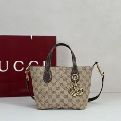 Mirror Quality Replica Gucci Small Tote Bag 855391 Brown Clone