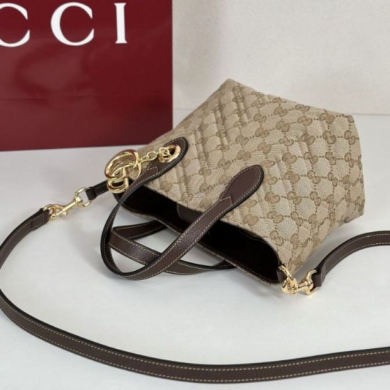 Mirror Quality Replica Gucci Small Tote Bag 855391 Brown Clone