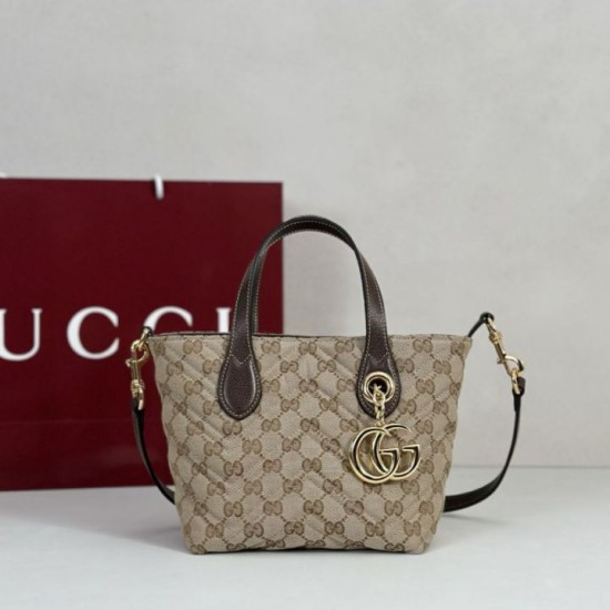 Mirror Quality Replica Gucci Small Tote Bag 855391 Brown Clone