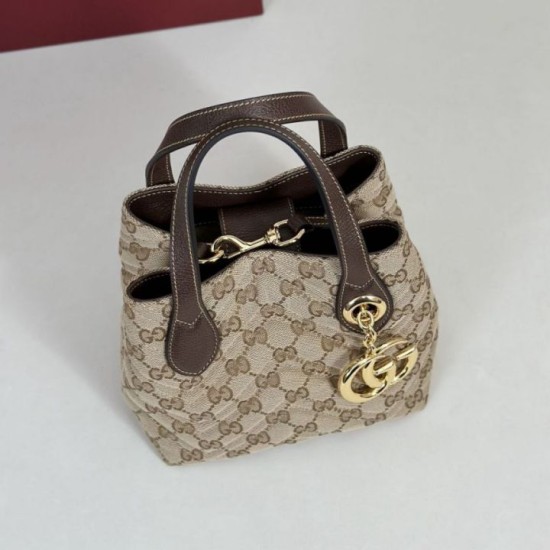 Mirror Quality Replica Gucci Small Tote Bag 855391 Brown Clone