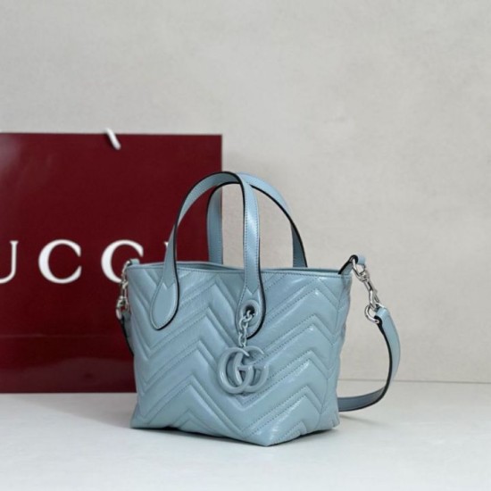 Mirror Quality Replica Gucci Small Tote Bag 855391 Blue Clone