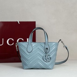 Mirror Quality Replica Gucci Small Tote Bag 855391 Blue Clone