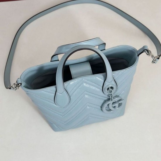 Mirror Quality Replica Gucci Small Tote Bag 855391 Blue Clone