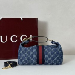 Mirror Quality Replica Gucci Medium Vanity Top Handle Bag 857799 Blue Clone