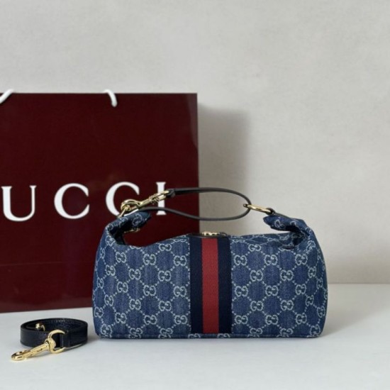 Mirror Quality Replica Gucci Medium Vanity Top Handle Bag 857799 Blue Clone