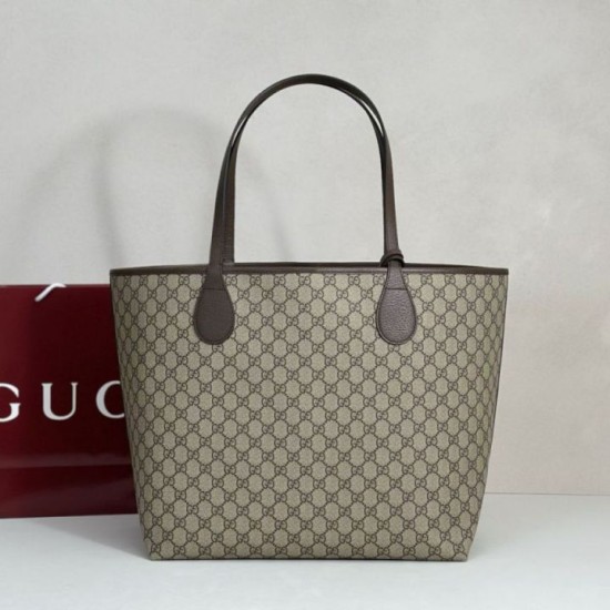 Mirror Quality Replica Bags Gucci Ophidia Medium Tote Bag in Brown Clone