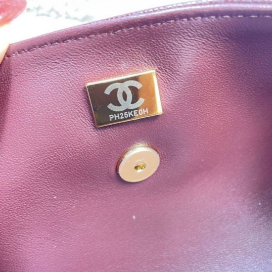 Luxury Replica Chanel Small Bowling Bag AS6143 in Bordeaux Knockoff Mirror Quality Replica Chanel Small Bowling Bag AS6143 in Bordeaux Clone
