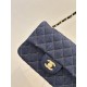 Mirror Quality Replica Chanel Mini Flap Quilted Denim Shoulder Bag A69900 in Blue Clone