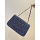 Mirror Quality Replica Chanel Mini Flap Quilted Denim Shoulder Bag A69900 in Blue Clone