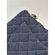 Mirror Quality Replica Chanel Mini Flap Quilted Denim Shoulder Bag A69900 in Blue Clone