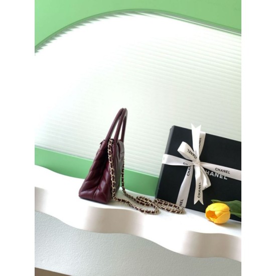 Mirror Quality Replica Chanel Kelly Handbag AS4416 with Chevron Quilting in Burgundy Clone