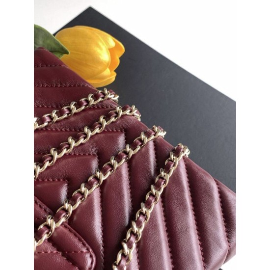 Mirror Quality Replica Chanel Kelly Handbag AS4416 with Chevron Quilting in Burgundy Clone