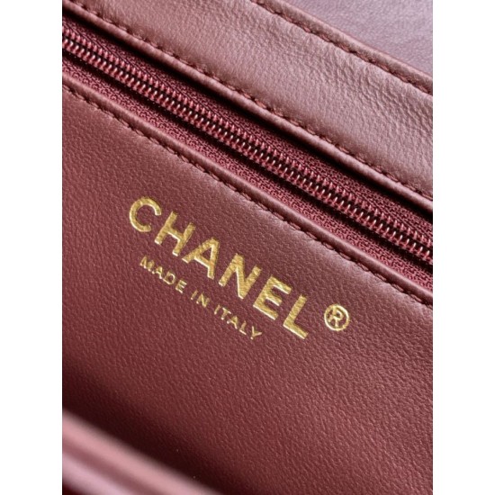 Mirror Quality Replica Chanel Kelly Handbag AS4416 with Chevron Quilting in Burgundy Clone