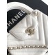 Mirror Quality Replica Chanel Kelly Handbag AS4416 with Chevron Quilting in White Clone