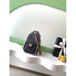 Mirror Quality Replica Chanel 26P Quilted Woven Raffia Mini Bag AS5631 in Black Clone