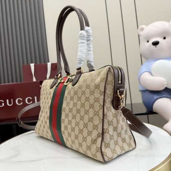 Mirror Quality Replica Gucci Borsetto Large Satchel Bag 866734 in Brown Clone
