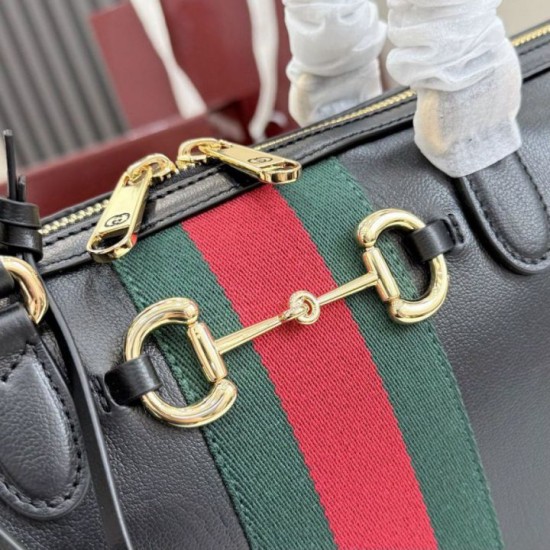 Mirror Quality Replica Gucci Borsetto Large Satchel Bag 866734 in Black Clone