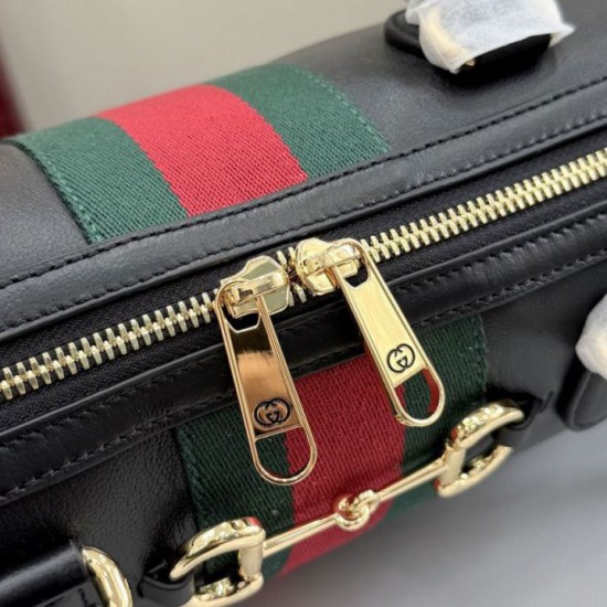 Mirror Quality Replica Gucci Borsetto Large Satchel Bag 866734 in Black Clone
