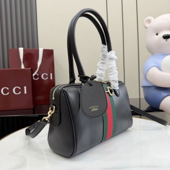 Mirror Quality Replica Gucci Boston Medium Handbags 866732 in Black Clone