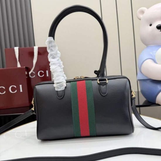 Mirror Quality Replica Gucci Boston Medium Handbags 866732 in Black Clone