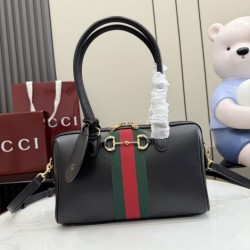 Mirror Quality Replica Gucci Boston Medium Handbags 866732 in Black Clone