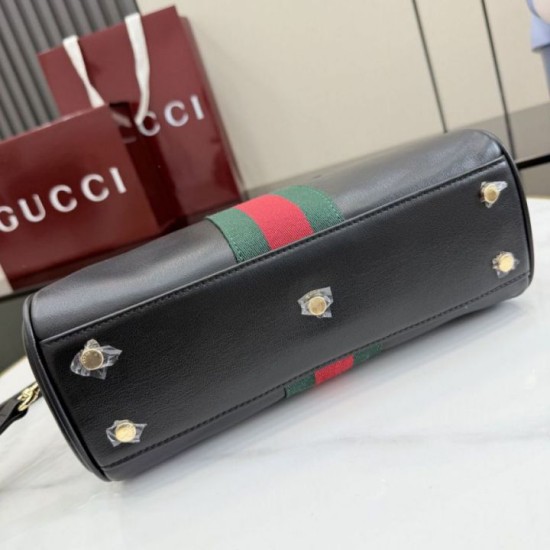 Mirror Quality Replica Gucci Boston Medium Handbags 866732 in Black Clone