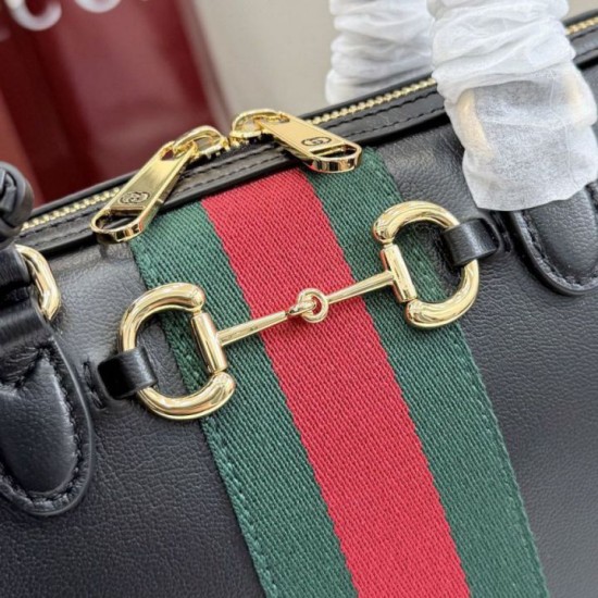 Mirror Quality Replica Gucci Boston Medium Handbags 866732 in Black Clone
