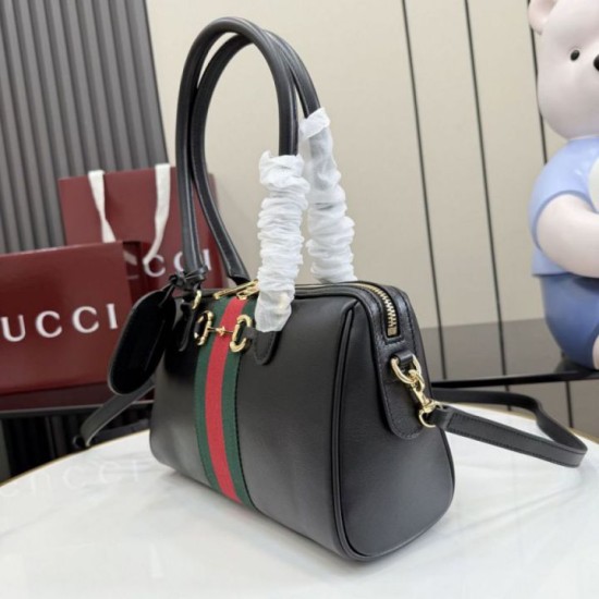 Mirror Quality Replica Gucci Boston Medium Handbags 866732 in Black Clone