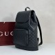 Mirror Quality Replica Gucci Men's Medium GG Emblem Backpack 854750 in Black Clone