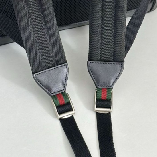 Mirror Quality Replica Gucci Men's Medium GG Emblem Backpack 854750 in Black Clone