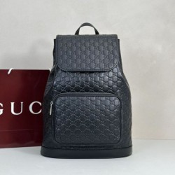 Mirror Quality Replica Gucci Men's Medium Backpack with GG Emblem 854750 in Black Clone