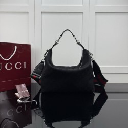Mirror Quality Replica Gucci Men's Medium Brera Crossbody Bag 866938 in Black Clone