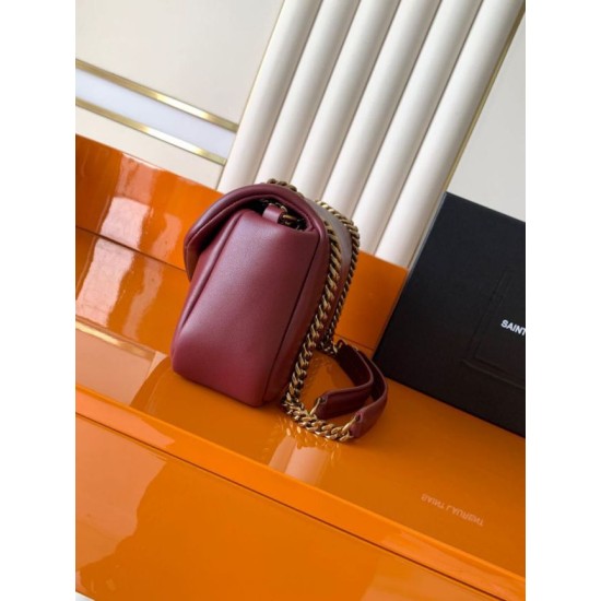 Luxury Replica YSL Saint Laurent Calypso Medium Crossbody Bag Brown Knockoff Mirror Quality Replica YSL Saint Laurent Calypso Medium Crossbody Bag Brown Clone