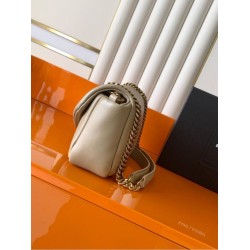 Mirror Quality Replica YSL Saint Laurent Calypso Medium Crossbody Bag Apricot Clone