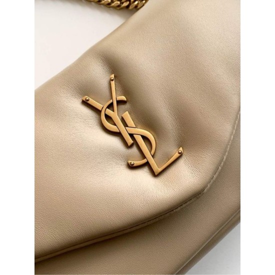 Luxury Replica YSL Saint Laurent Calypso Medium Crossbody Bag Apricot Knockoff Mirror Quality Replica YSL Saint Laurent Calypso Medium Crossbody Bag Apricot Clone